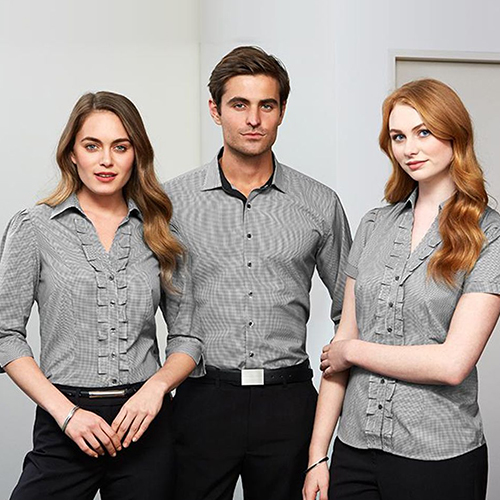 Smart and professional office uniforms for employees.