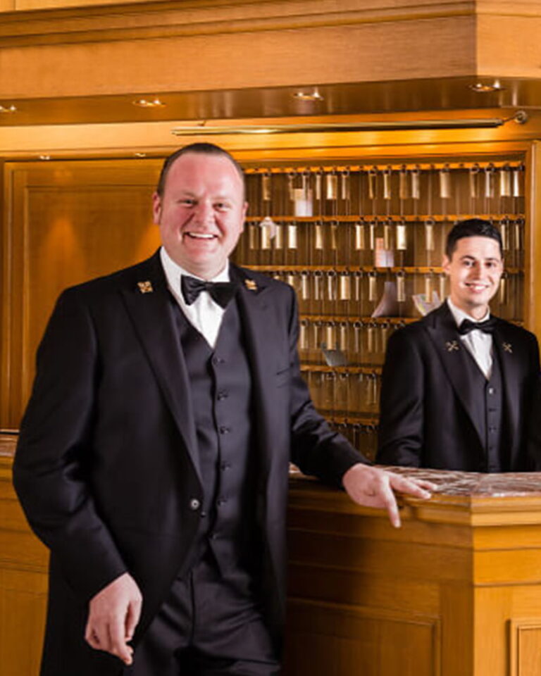 Concierge uniform: Elegant attire for professional guest services.