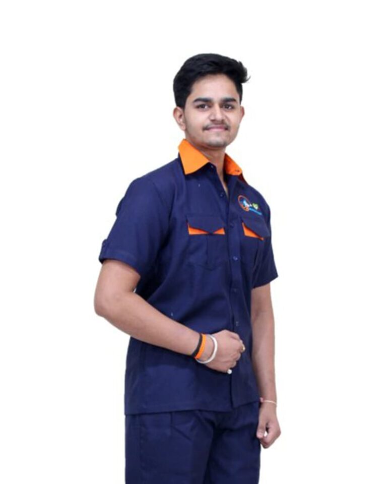 Maintenance uniform: Practical work attire for skilled technicians.